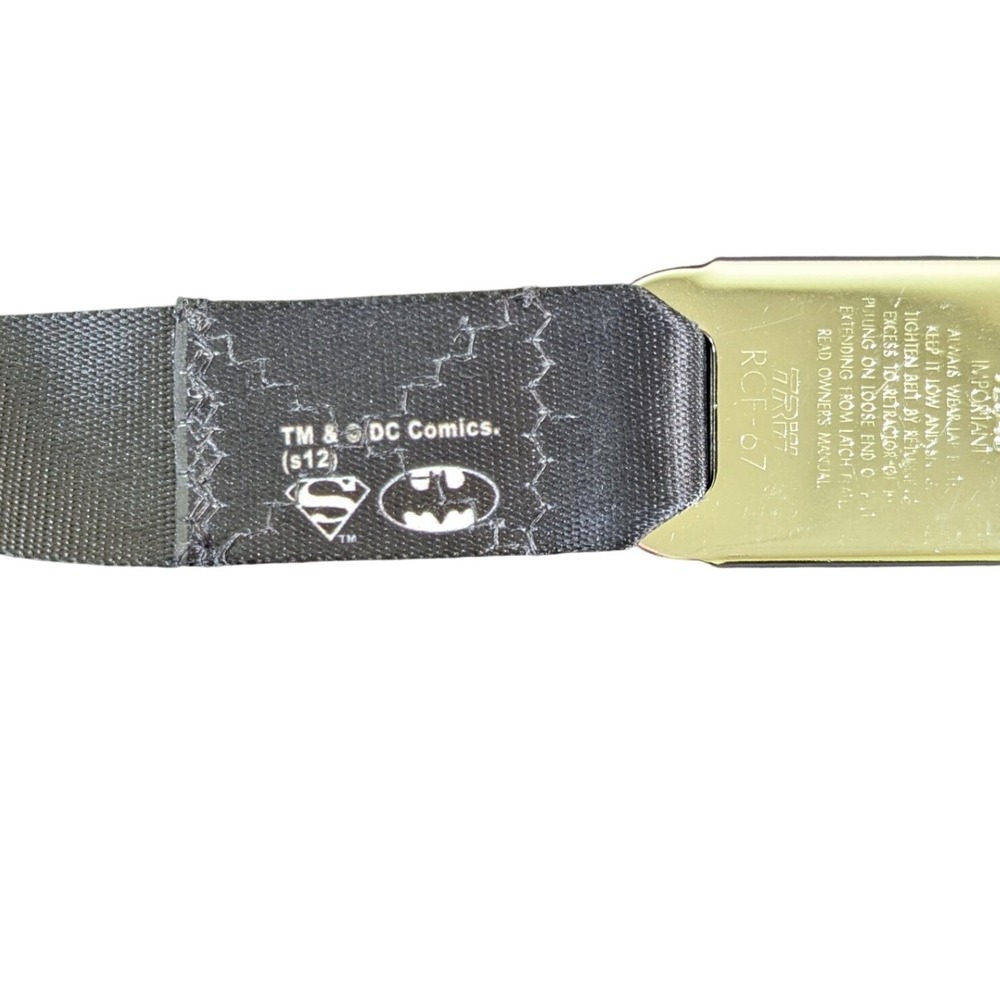 DC Comics by Buckle Down Black Seatbelt Belt Superman Batman Flash Green Lantern - Picture 6 of 9
